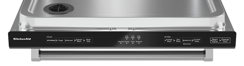 KitchenAid 24\" 44 dBA Built-In Top-Control Dishwasher with Third Rack - Black Stainless Steel with PrintShield™ Finish - KDTM404KBS