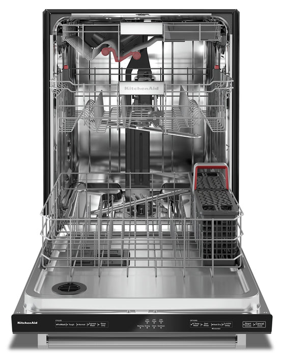 KitchenAid 24\" 44 dBA Built-In Top-Control Dishwasher with Third Rack - Black Stainless Steel with PrintShield™ Finish - KDTM404KBS