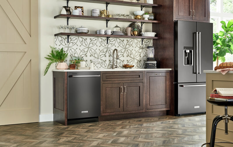 KitchenAid 24\" 44 dBA Built-In Top-Control Dishwasher with Third Rack - Black Stainless Steel with PrintShield™ Finish - KDTM404KBS