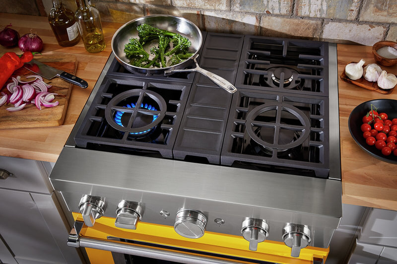 KitchenAid 4.1 Cu. Ft. Smart Gas Range with Self-Clean - Yellow Pepper - KFGC500JYP