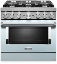 KitchenAid 5.1 Cu. Ft. Smart Dual Fuel Range with Self-Clean - Miami Blue - KFDC506JMB