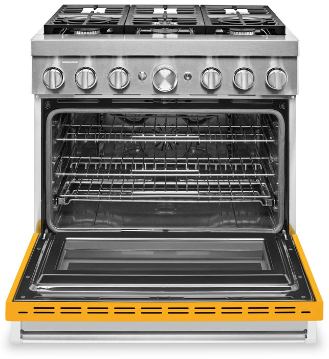 KitchenAid 5.1 Cu. Ft. Smart Dual Fuel Range with Self-Clean - Yellow Pepper - KFDC506JYP