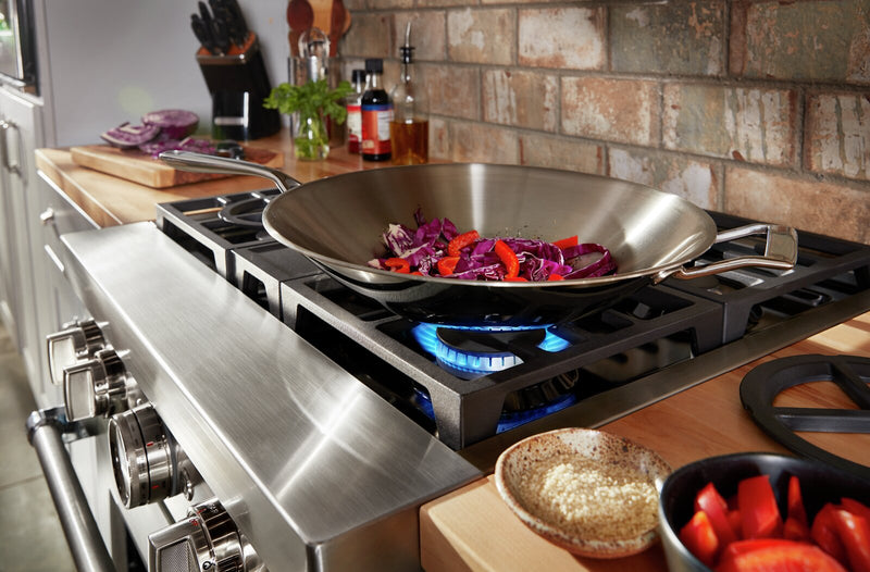 KitchenAid 4.1 Cu. Ft. Smart Dual Fuel Range with Self-Clean - Milkshake - KFDC500JMH