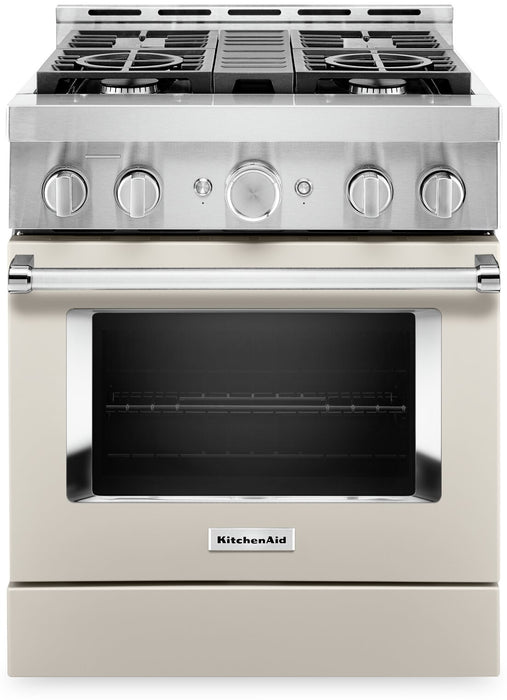 KitchenAid 4.1 Cu. Ft. Smart Dual Fuel Range with Self-Clean - Milkshake - KFDC500JMH