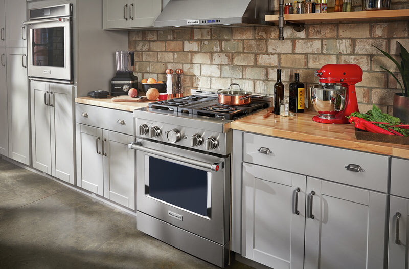 KitchenAid 4.1 Cu. Ft. Smart Gas Range with Self-Clean - Stainless Steel - KFGC500JSS