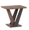 Kinsley 23.6\" Modern End Table - Dark Brown Wood