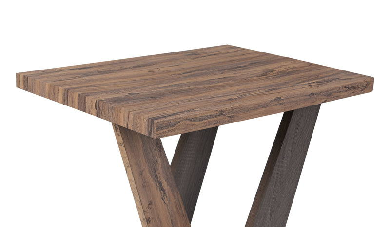 Kinsley 23.6\" Modern End Table - Dark Brown Wood