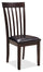 ["Hammis Dining Chair with Vegan-Leather Fabric, Slat-Back - Brown"]