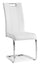 ["Tuxedo Dining Chair with Vegan-Leather Fabric, Metal - White"]