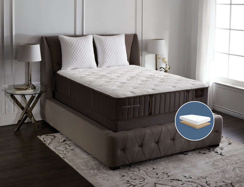 Stearns & Foster Finsbury Firm Low-Profile Queen Mattress Set