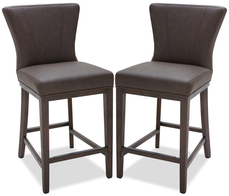 Quinn Counter-Height Stool, Set of 2 – Brown