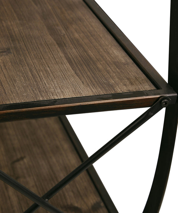 Santa Mon 54\" 4-Shelf Open Circle Bookcase - Espresso