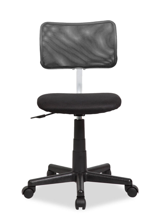 Leigh 16\" Office Chair - Black with Mesh Back