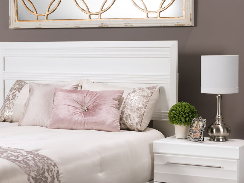 Olivia 6-Piece Queen Storage Bedroom Package with 2 Nightstands – White