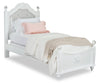 ["Livy Panel Bed for Kids, White, Vegan Leather - Full Size"]