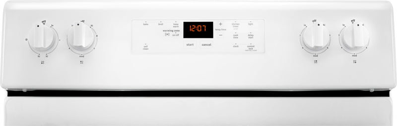 Maytag 5.3 Cu. Ft. Electric Range with AquaLift® and Self-Clean - White - YMER6600FW