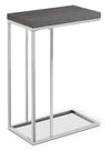 Arroh 18\" C-Shape Accent Table - Grey & Chrome