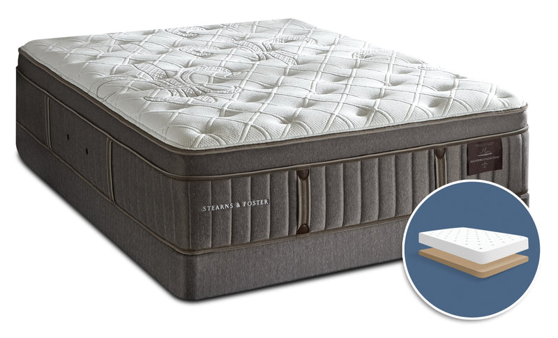 Stearns & Foster Wynford Plush Euro-Top Low-Profile King Mattress Set