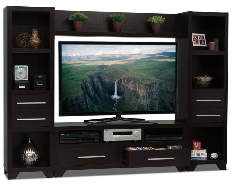 Glendale 99\" 4-Piece Entertainment Centre with Storage and Cable Management for TVs up to 65\"- Espresso