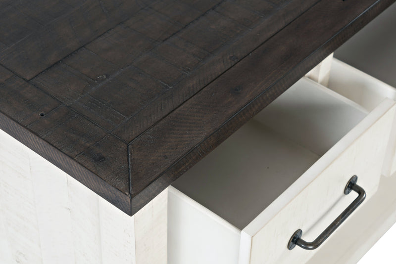 Madison 60\" Rustic TV Stand with Storage and Cable Management for TVs up to 65\"- White