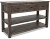 Madison 50\" Rustic Sofa Table with Storage and Shelf - Grey Brown Wood