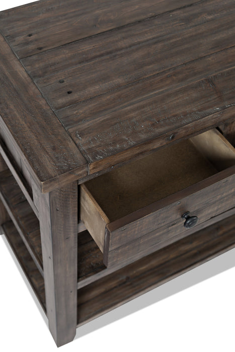 Madison 50\" Rustic Sofa Table with Storage and Shelf - Grey Brown Wood