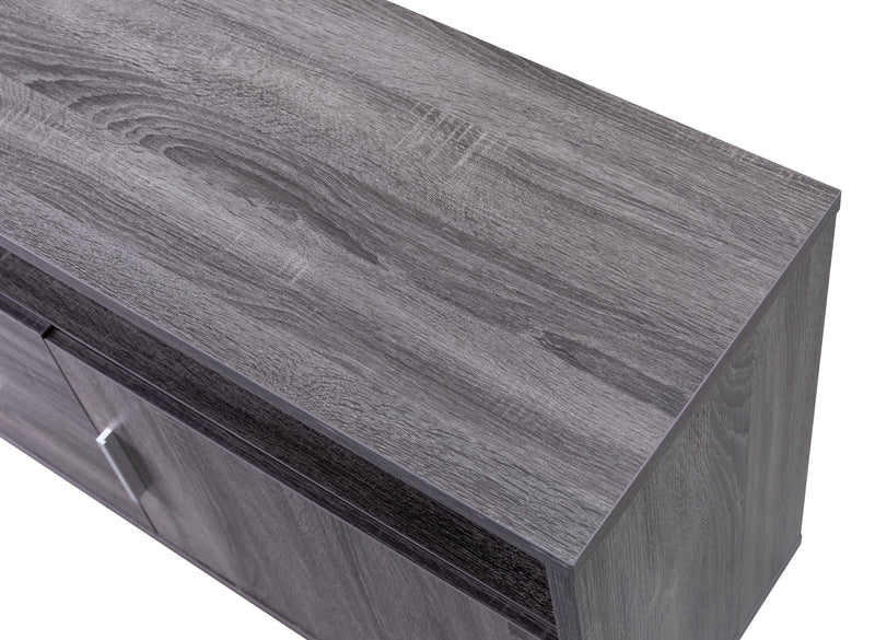 Malibu 72\" Modern TV Stand with Storage and Cable Management for TVs up to 80\"- Distressed Grey