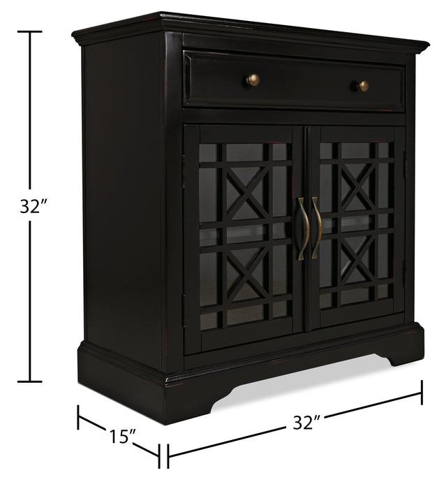 Marseille 32\" Accent Cabinet with Drawer - Black