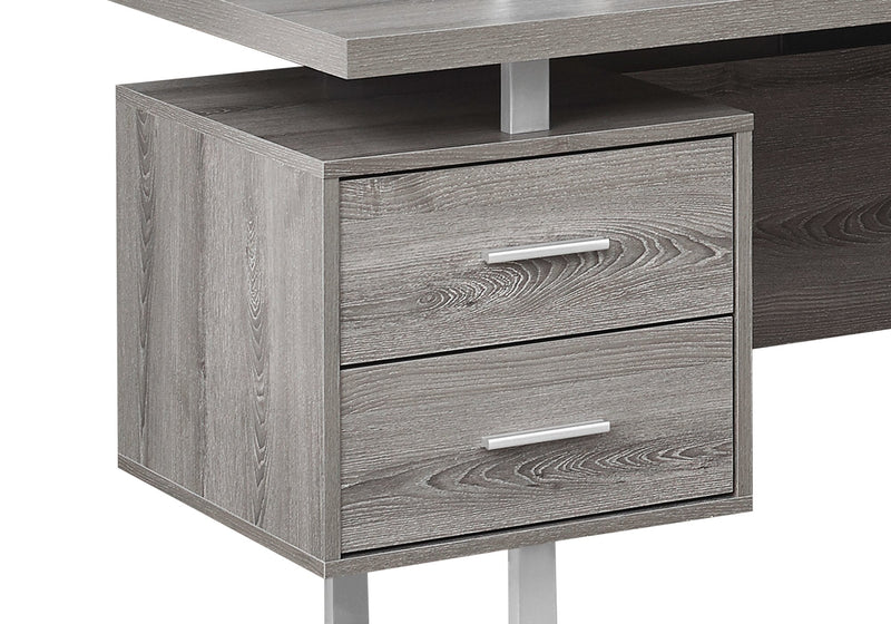 Marnie Reversible 71\" L-Shaped Corner Office Desk with 3-Drawers - Dark Taupe