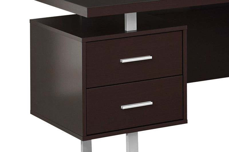 Marnie Reversible 71\" L-Shaped Corner Office Desk with 3-Drawers - Espresso