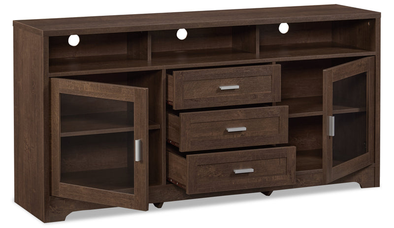 Melody 60\" TV Stand with Storage and Cable Management for TVs up to 65\"- Brown