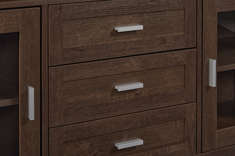 Melody 60\" TV Stand with Storage and Cable Management for TVs up to 65\"- Brown