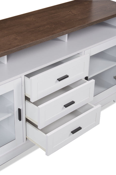 Melody 60\" TV Stand with Storage and Cable Management for TVs up to 65\"- White