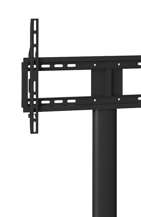 Bello 62\" Modern TV Stand with Storage and Cable Management for TVs up to 70\"- Black Metal and Glass