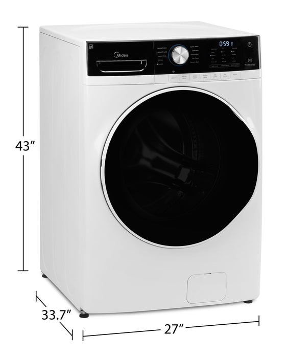 Midea 5.2 Cu. Ft. Front-Load High-Efficiency Washer - White - Stackable - MLH52N4AWW