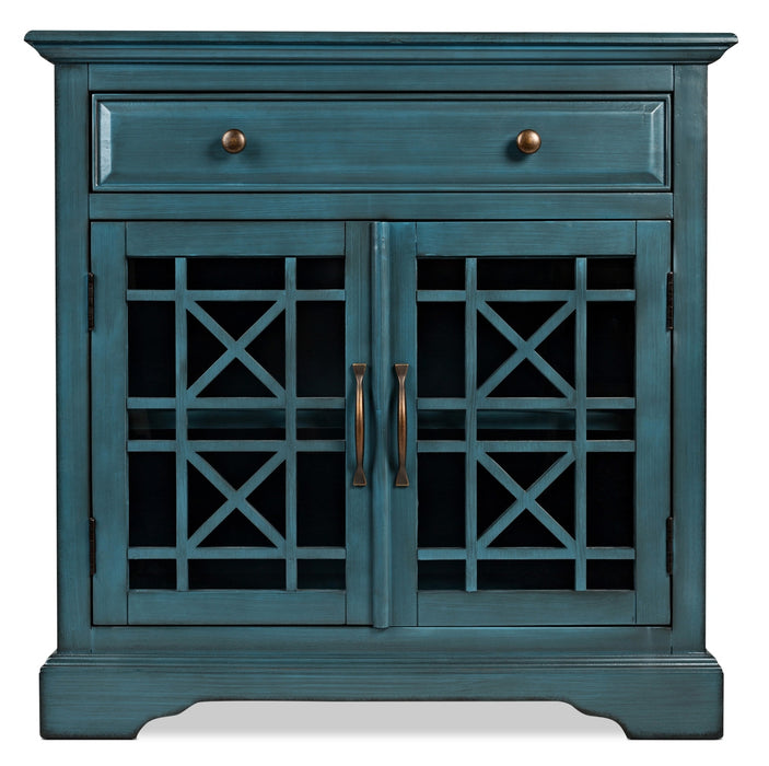 Marseille 32\" Accent Cabinet with Drawer - Antique Blue