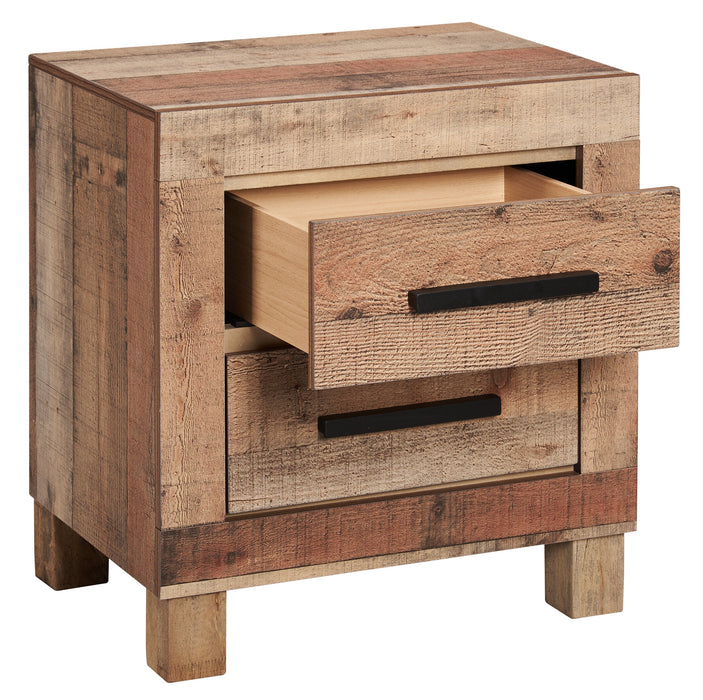 Mojave Bedside 2-Drawer Nightstand, 21.5\"W x 22.9\"H, Rustic - Natural Brown