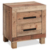 ["Mojave Bedside 2-Drawer Nightstand, 21.5\"W x 22.9\"H, Rustic - Natural Brown"]