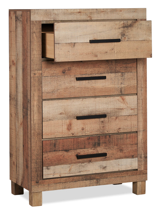 Mojave Bedroom Chest of Drawers, 4-Drawer, 31.4\"W x 47.3\"H, Rustic - Natural Brown