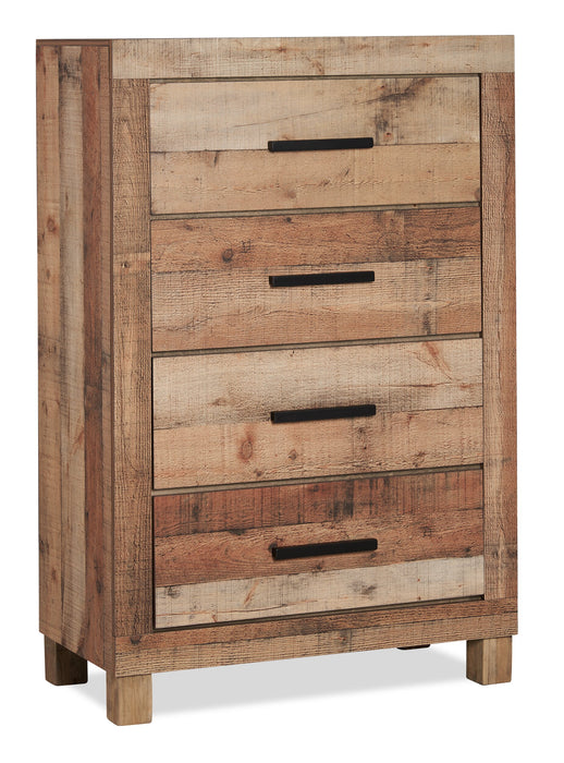 Mojave Bedroom Chest of Drawers, 4-Drawer, 31.4\"W x 47.3\"H, Rustic - Natural Brown