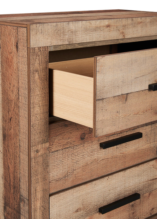 Mojave Bedroom Chest of Drawers, 4-Drawer, 31.4\"W x 47.3\"H, Rustic - Natural Brown