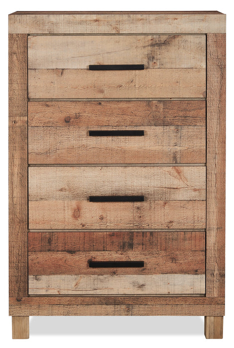 Mojave Bedroom Chest of Drawers, 4-Drawer, 31.4\"W x 47.3\"H, Rustic - Natural Brown