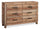 ["Mojave Bedroom 6-Drawer Dresser, 57.4##PACKAGEDETAILSquot;W x 37.8##PACKAGEDETAILSquot;H, Rustic - Natural Brown"]