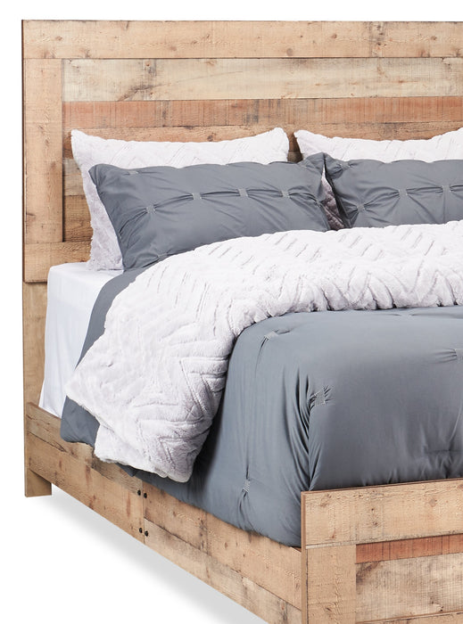 Mojave 5pc Bedroom Set with Bed, Dresser & Mirror, Rustic, Brown - Full Size