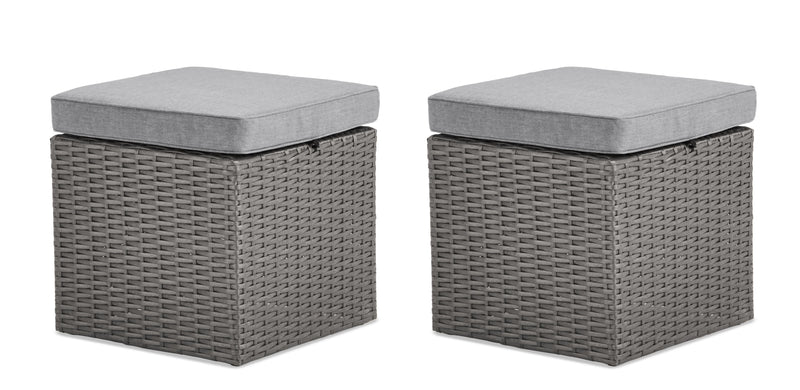 Morris 10-Piece Outdoor Patio Set - Hand-Woven Resin Wicker, UV & Weather Resistant - Grey