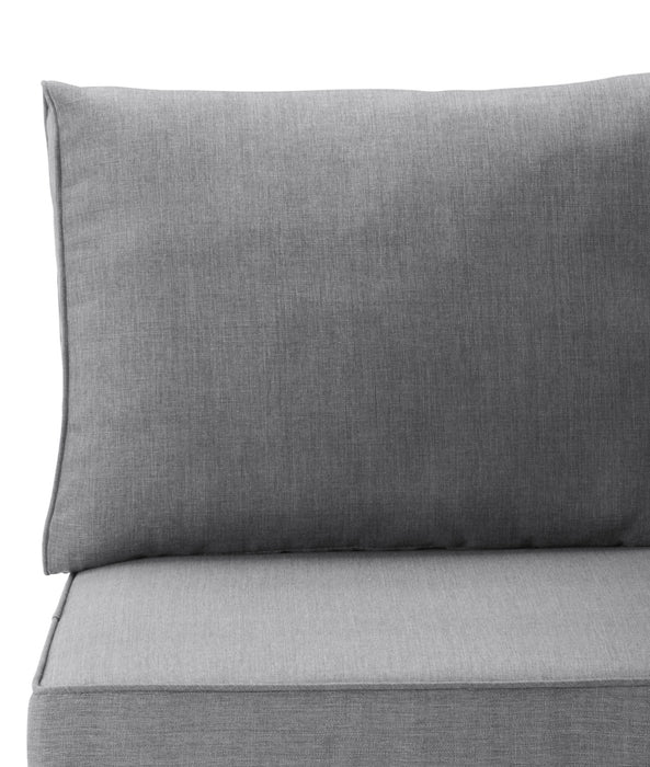 Morris Corner Outdoor Patio Storage Chair - Hand-Woven Resin Wicker, Olefin Fabric, UV & Weather Resistant - Grey