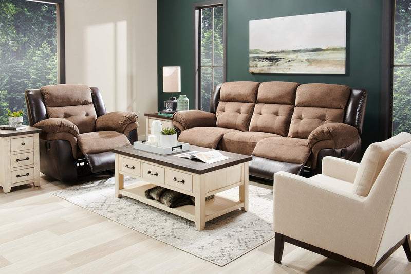 Morgan 48\" Rustic Coffee Table With Storage, Shelf and Casters - White with Reclaimed Wood