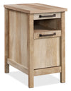 Cannery 14.37\" Rustic Chairside Table with Storage - Light Oak Finish 