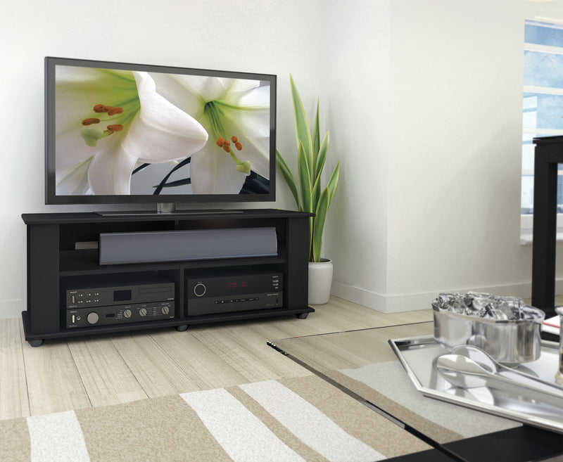 Bakersfield 47\" Modern TV Stand with Storage and Cable Management for TVs up to 50\"- Black