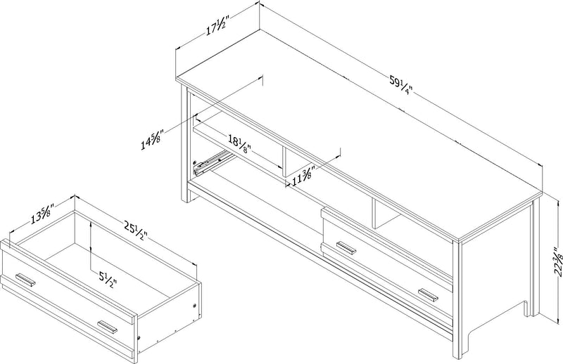 Exhibit 60\" TV Stand - Seaside Pine